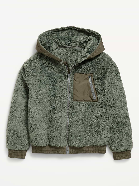 Sherpa Full-Zip Utility Jacket for Boys