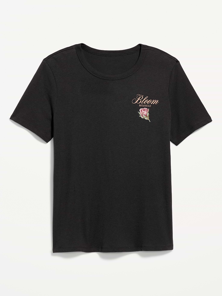 L'image numéro 4 présente T-shirt passe-partout ras du cou à imprimé