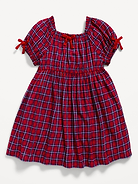 Image 1 of 1, square neckline, short puffy sleeves, decorative bows at neckline and sleeves, full skirt, Product #908561