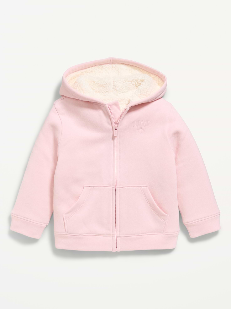 Image 1 de 1, Capuchon intégré., Manches longues., Logo imprimé sur le devant., Poches chauffe-mains., Doublure en sherpa., Exclusivement dans les magasins Old Navy Entrepôt et en ligne., Produit #908841