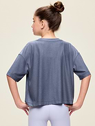 L'image numéro 2 présente T-shirt droit à manches courtes NuageSport pour fille