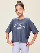 L'image numéro 1 présente T-shirt droit à manches courtes NuageSport pour fille