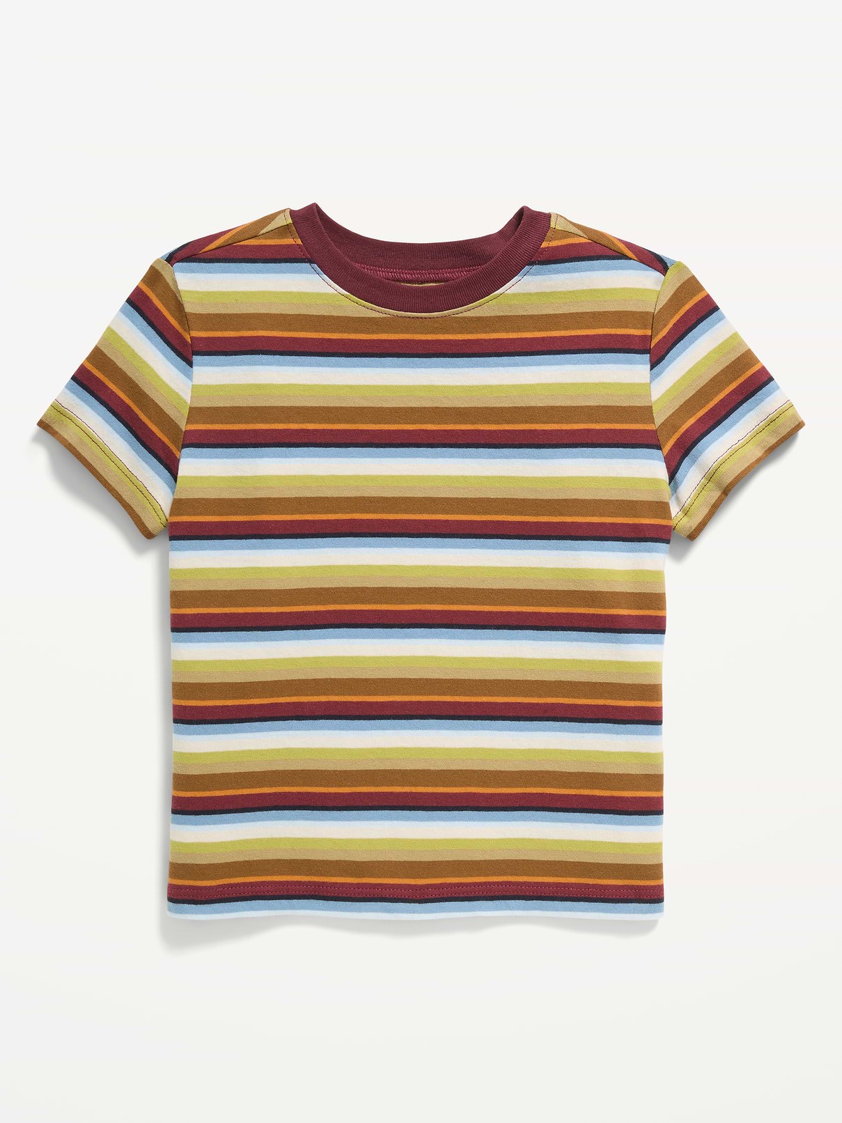 Image 1 of 1, crew neck, short sleeves, all-over stripes, Product #914387