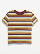 Image 1 of 1, crew neck, short sleeves, all-over stripes, Product #914387