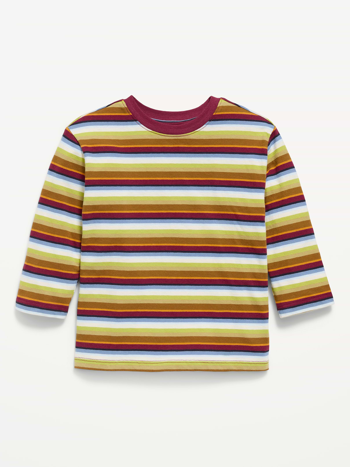 Image 1 of 1, crew neck, long sleeves, all-over stripes, Product #914386