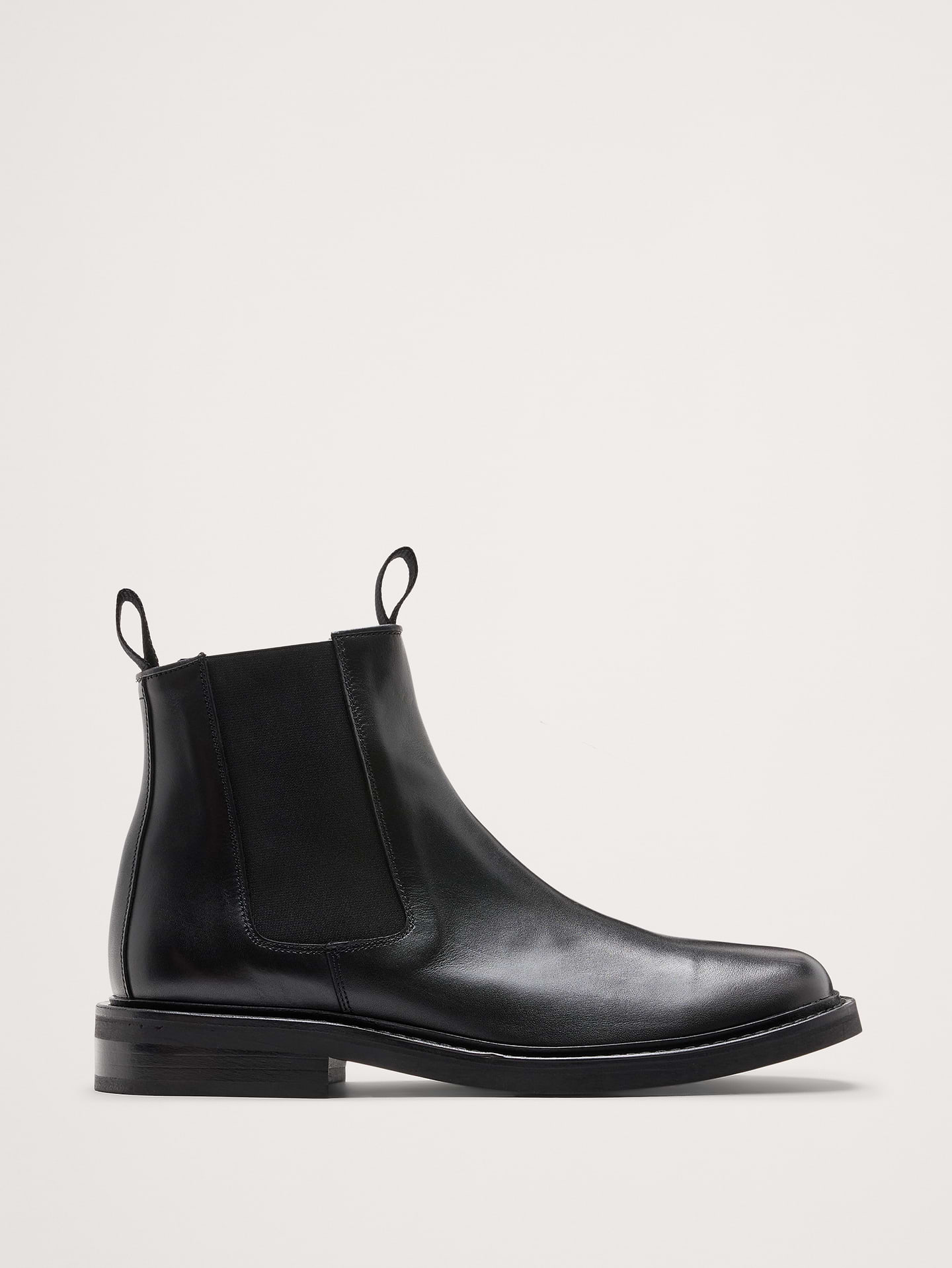 Image number 1 showing, Italian Leather Square-Toe Chelsea Boot