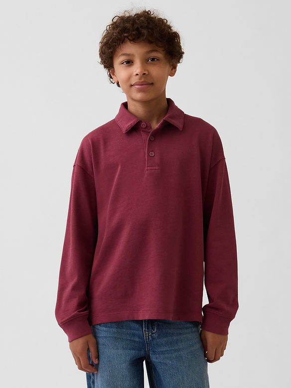 Kids Heavyweight Relaxed Polo Shirt