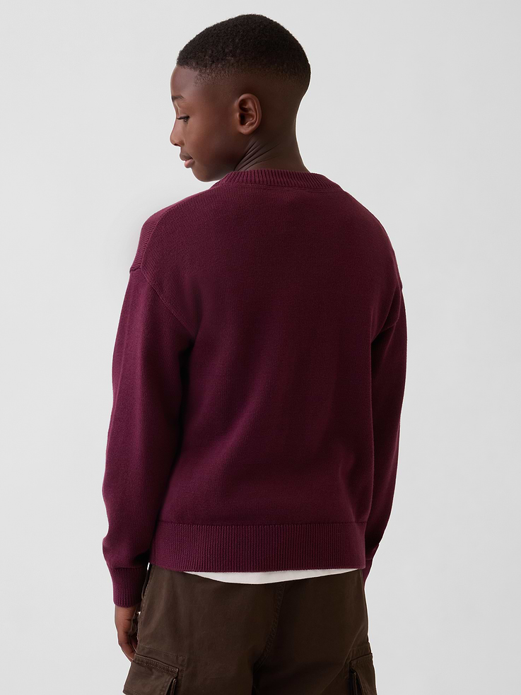 Image number 3 showing, 100% Cotton Relaxed Shaker Sweater