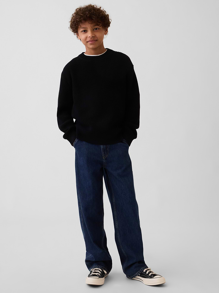 Image number 4 showing, 100% Cotton Relaxed Shaker Sweater