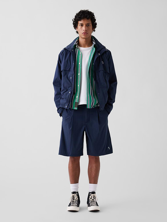 Gap × Malbon Textured Poplin Baggy Shorts