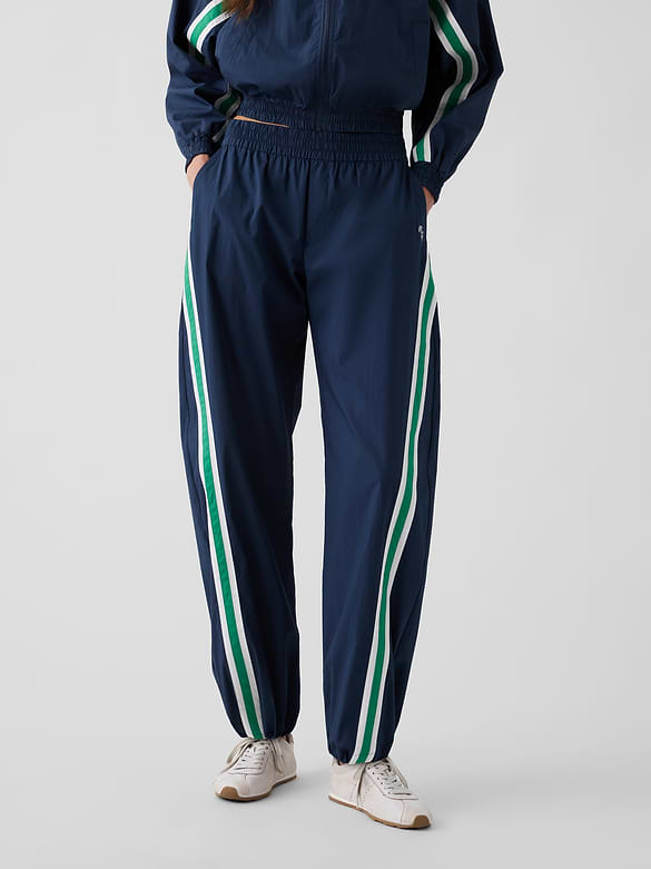 Gap × Malbon Textured Poplin Barrel Track Pants