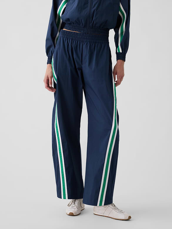 Gap × Malbon Textured Poplin Barrel Track Pants