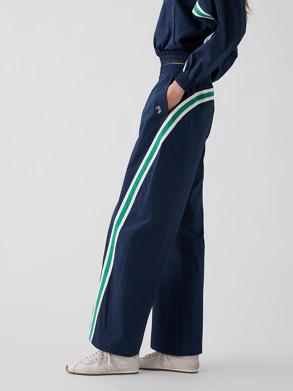 Gap × Malbon Textured Poplin Barrel Track Pants