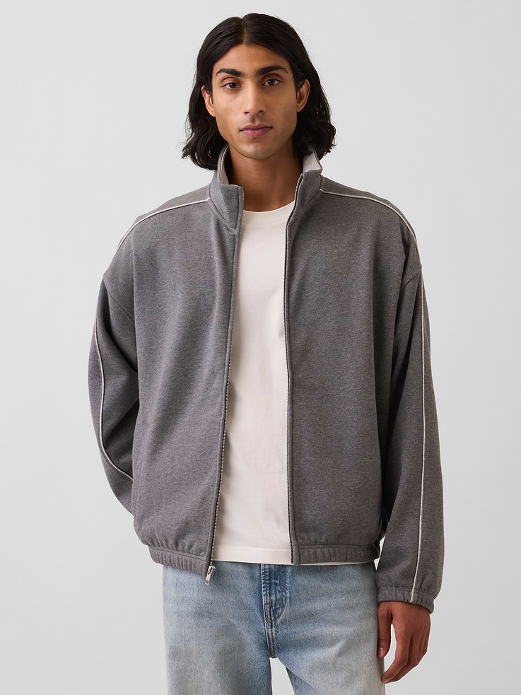 Image number 1 showing, Heavyweight Oversized Zip Jacket