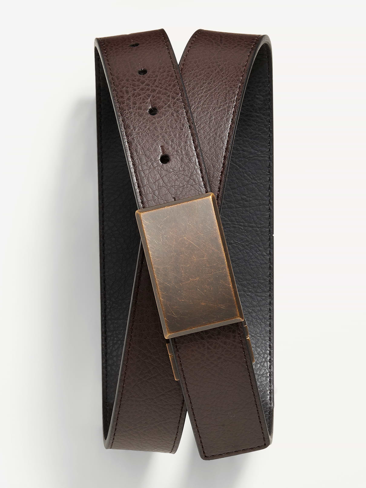 Image number 1 showing, Faux-Leather Reversible Ratchet Belt