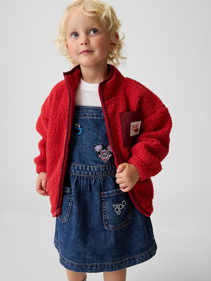 Image number 3 showing, Baby & Toddler Sesame Street Sherpa Zip Jacket