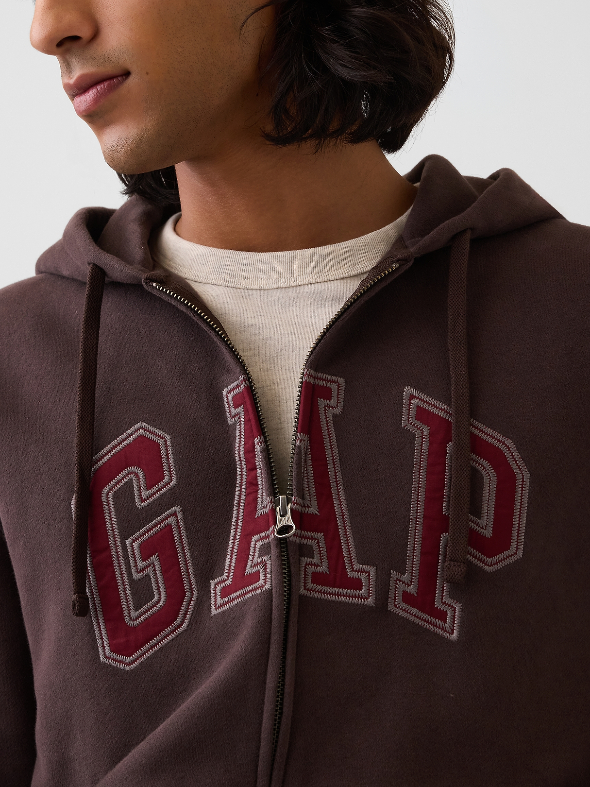 Adult VintageSoft Arch Logo Zip Hoodie | Gap