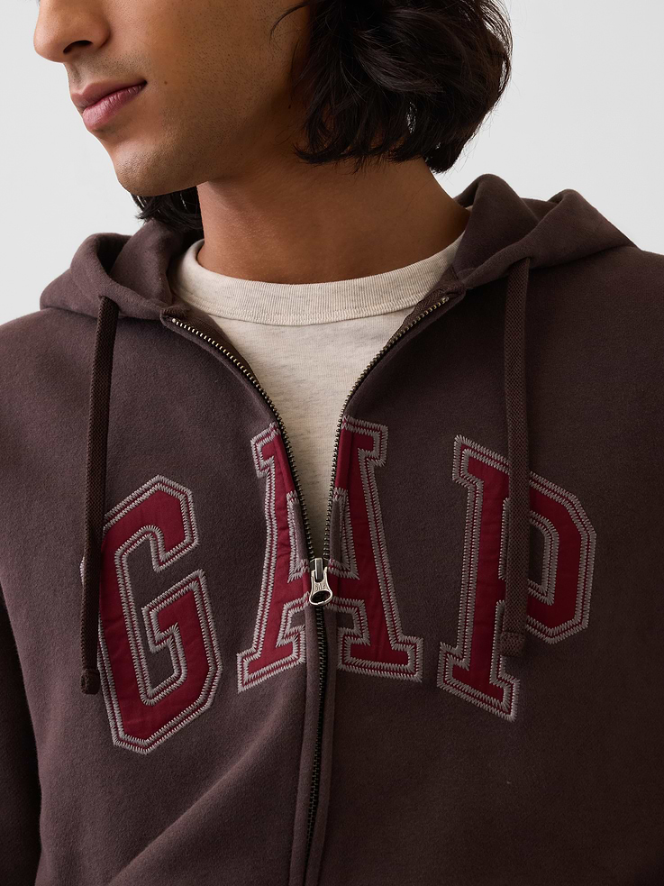 Image number 4 showing, Adult VintageSoft Arch Logo Zip Hoodie