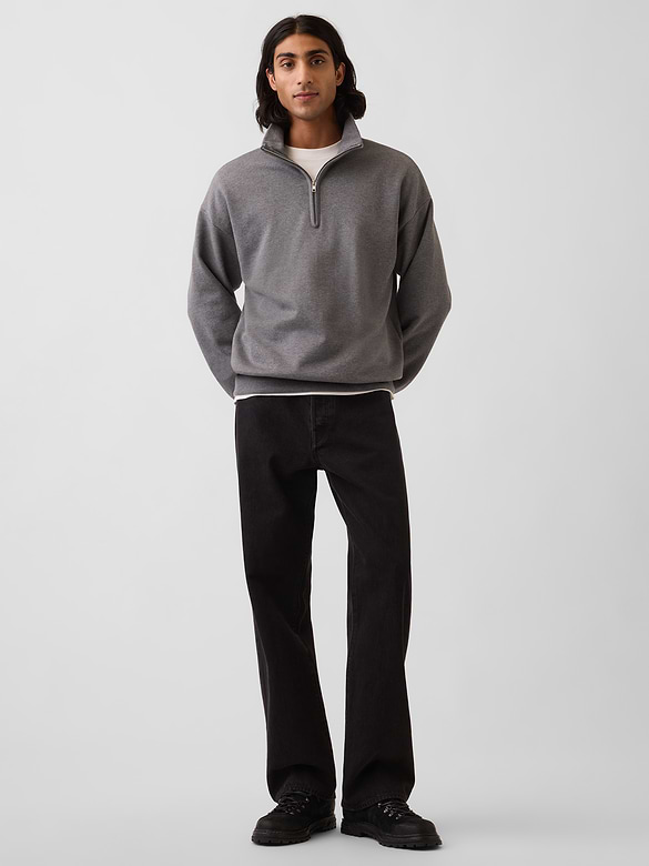 Heavyweight Oversized Quarter-Zip Pullover