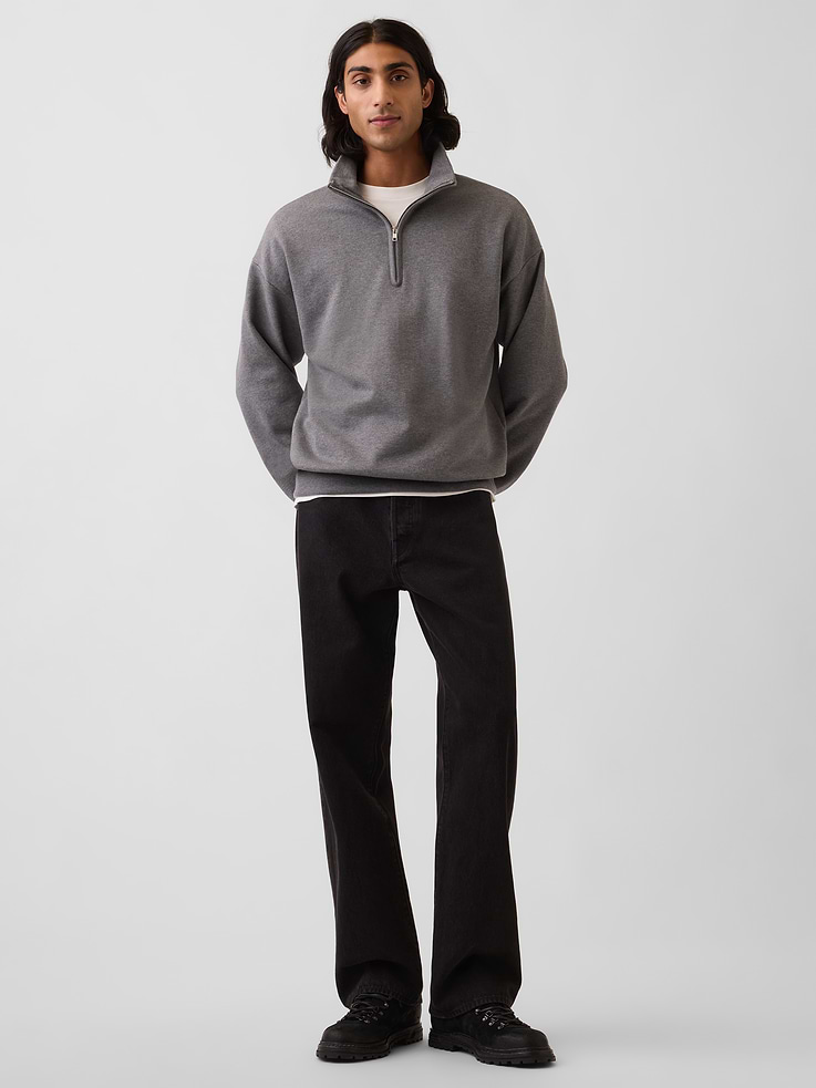 Image number 2 showing, Heavyweight Oversized Quarter-Zip Pullover