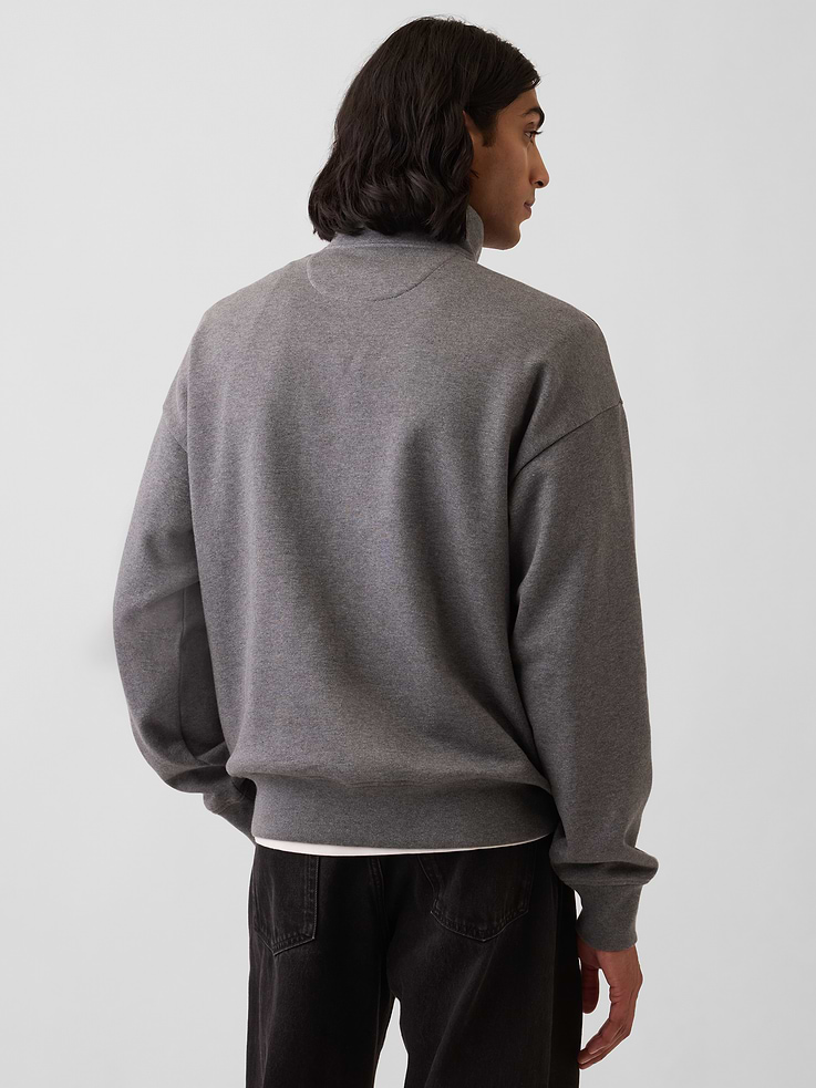 Image number 3 showing, Heavyweight Oversized Quarter-Zip Pullover