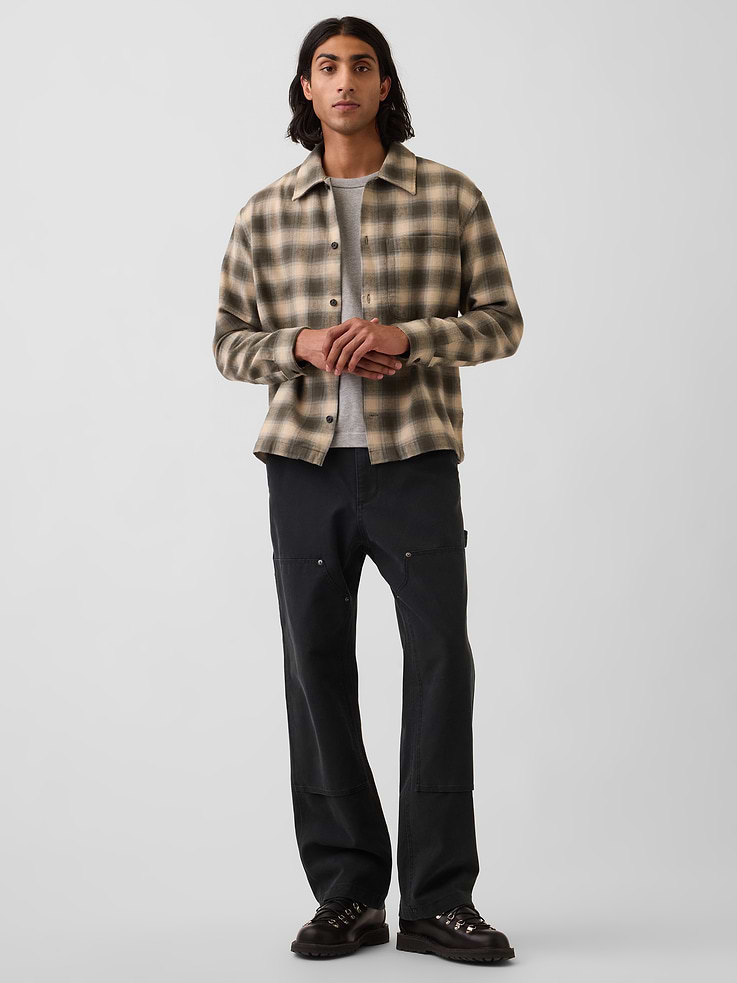 Image number 2 showing, Relaxed Straight-Hem Flannel Shirt