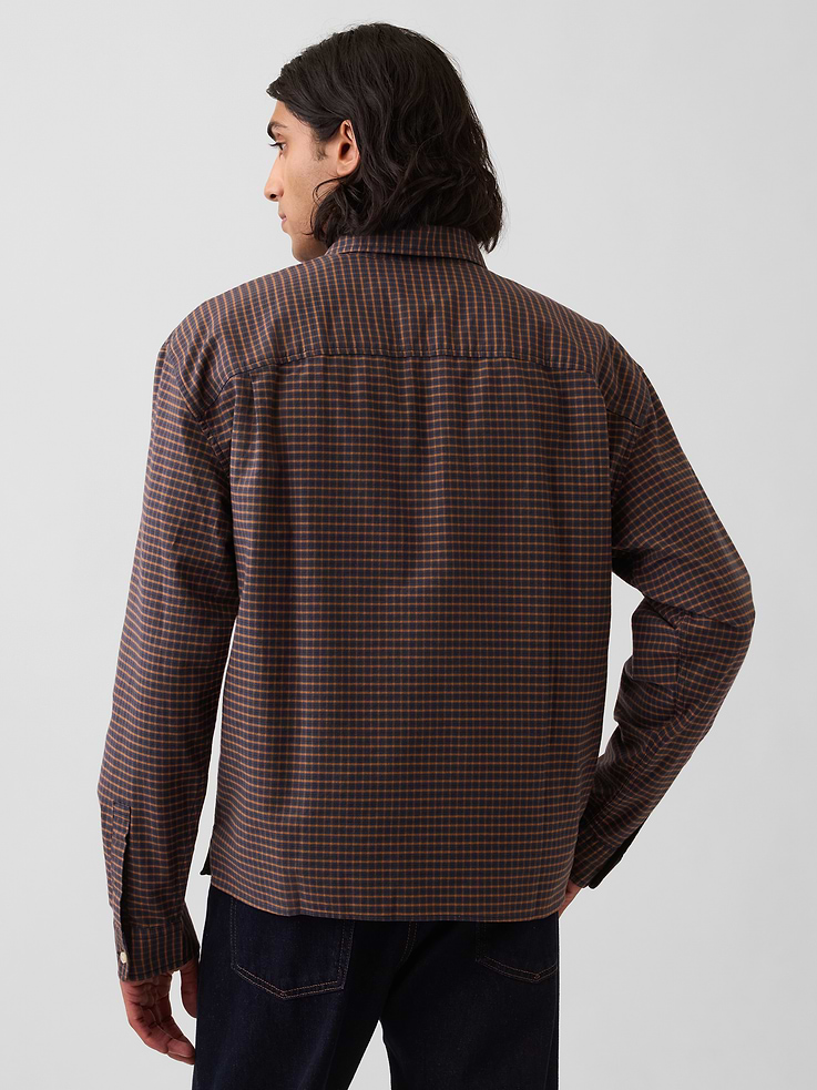 Image number 3 showing, Relaxed Crop Straight-Hem Oxford Shirt