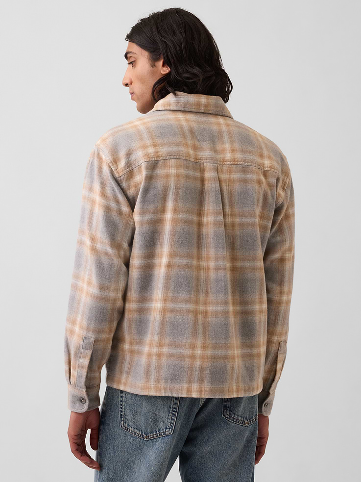Image number 3 showing, Relaxed Straight-Hem Flannel Shirt