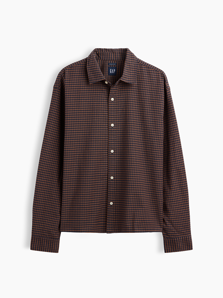 Image number 5 showing, Relaxed Crop Straight-Hem Oxford Shirt