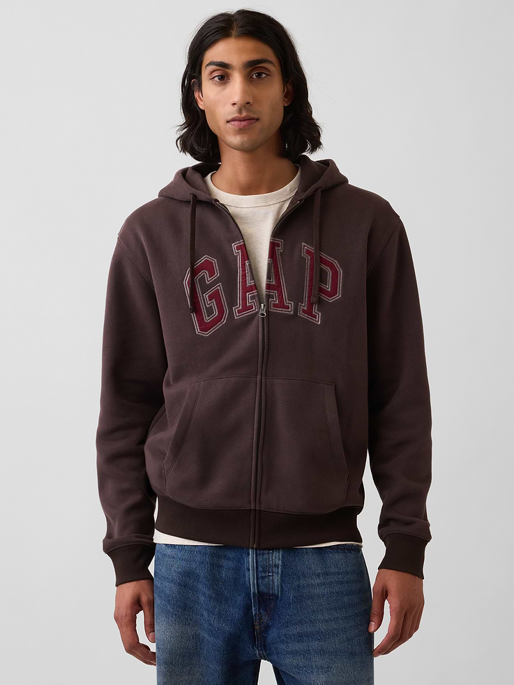 Image number 1 showing, Adult VintageSoft Arch Logo Zip Hoodie