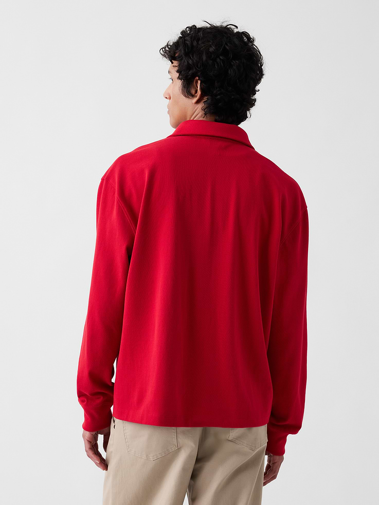Image number 3 showing, Gap × Malbon Pique Polo Overshirt