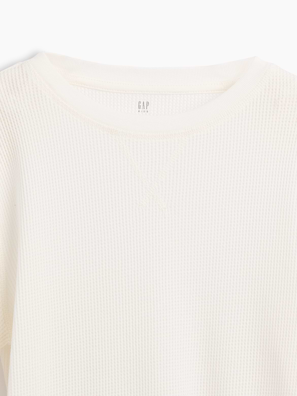 Kids Waffle-Knit Crewneck T-Shirt