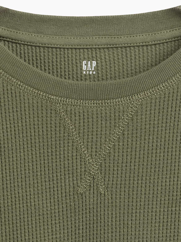 Kids Waffle-Knit Crewneck T-Shirt