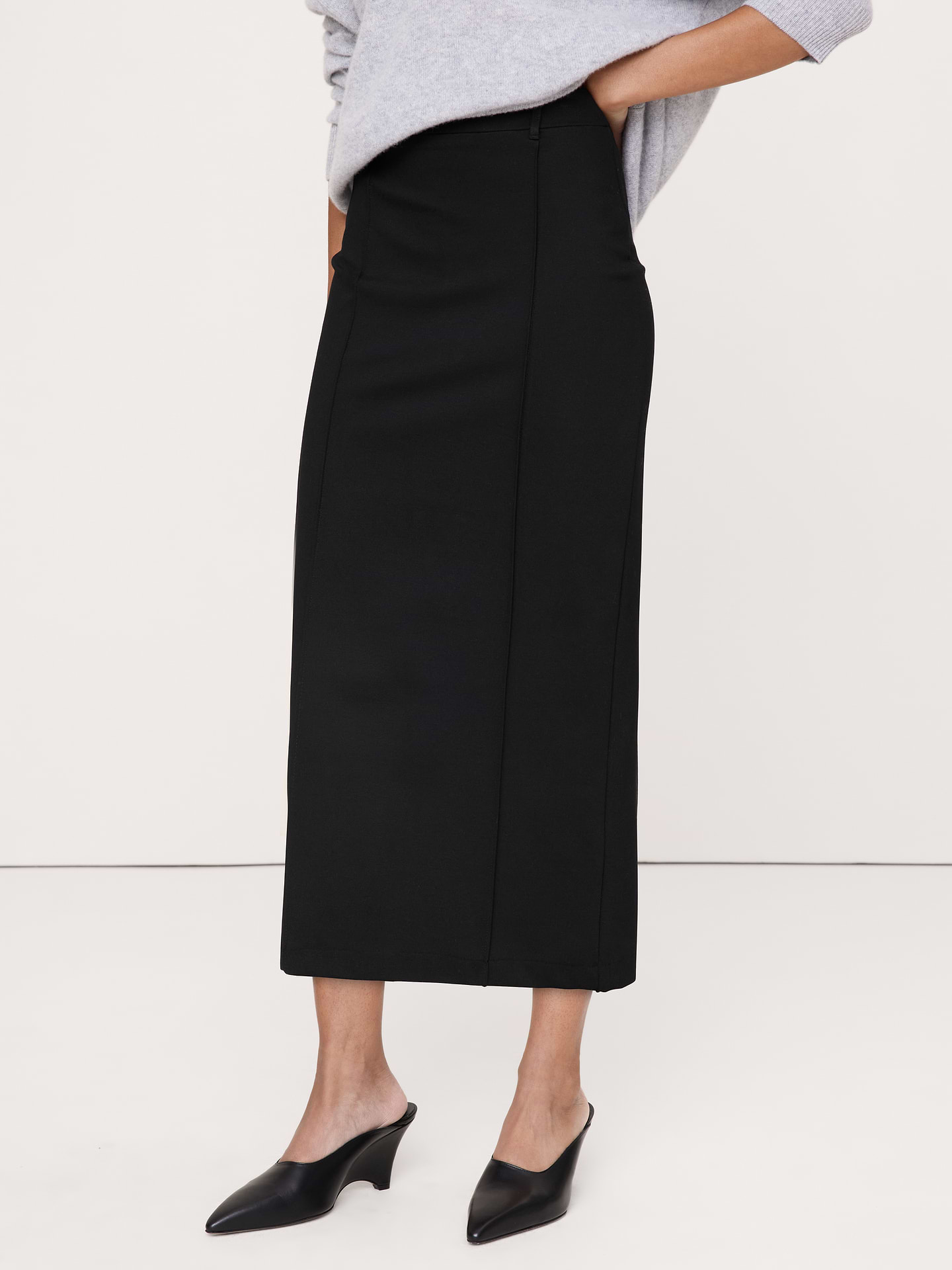 Image number 3 showing, Ponte Pintuck Pencil Skirt