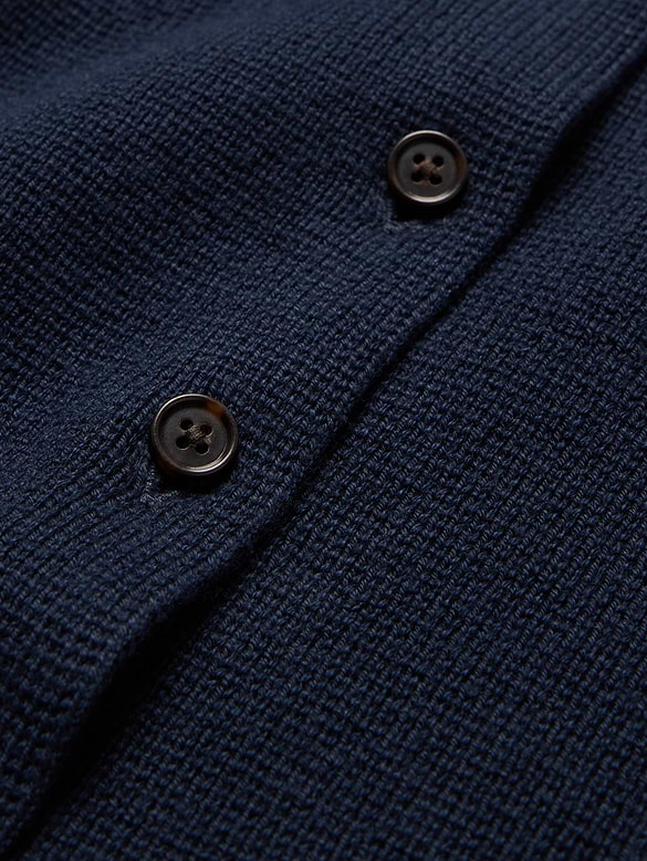 Larkspur Cotton-Silk Cutaway-Hem Cardigan