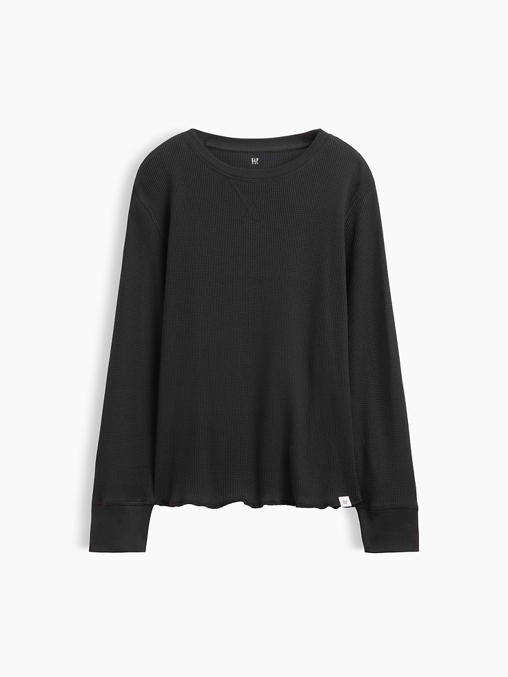 Image number 1 showing, Kids Waffle-Knit Crewneck T-Shirt