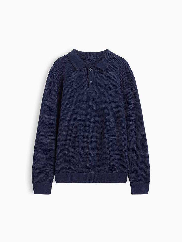 Image number 1 showing, Kids Relaxed Textured Polo Shirt