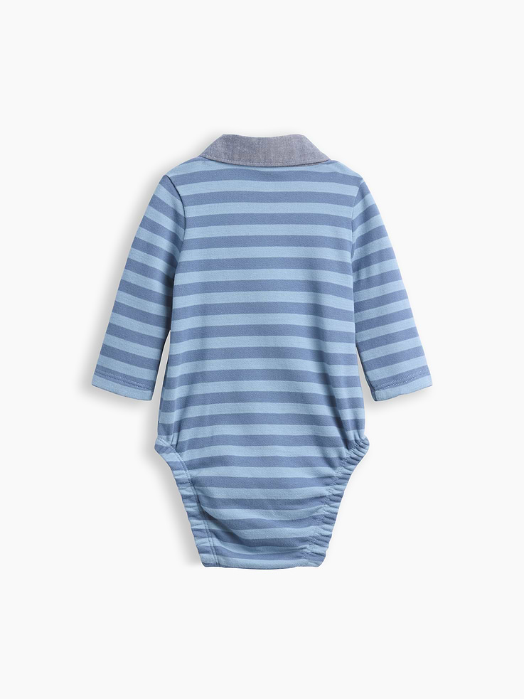 Image number 2 showing, Baby VintageSoft Rugby Polo Bodysuit