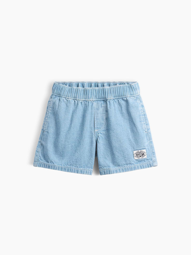 L'image numéro 1 présente Short en denim à taille extensible pour Bébé et Tout-petit