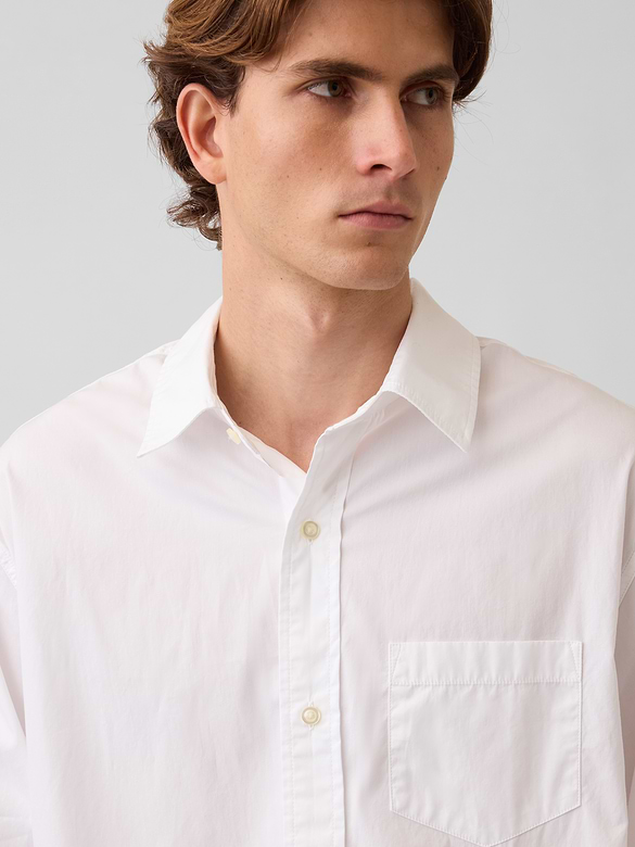 Organic Cotton Poplin Relaxed Shirt