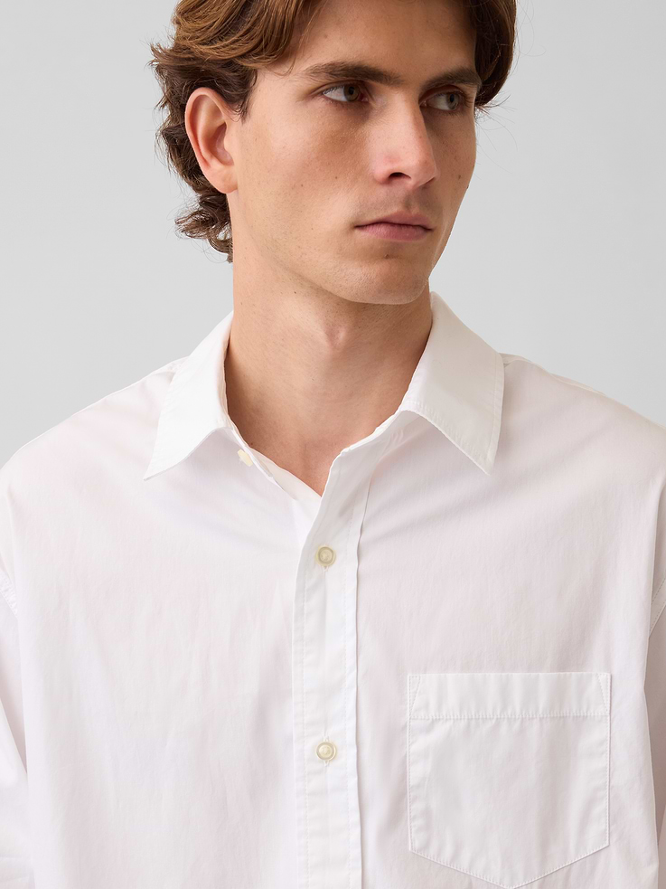 Image number 4 showing, Organic Cotton Poplin Relaxed Shirt