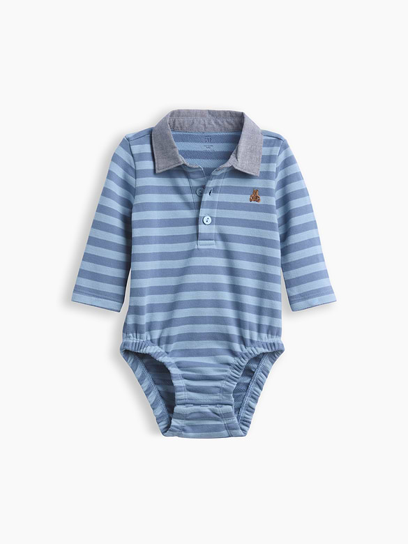 Baby VintageSoft Rugby Polo Bodysuit