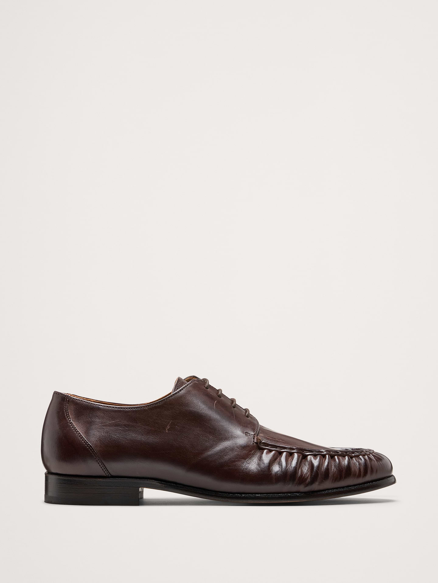 Image number 1 showing, Italian Leather Moc-Toe Derby Loafer