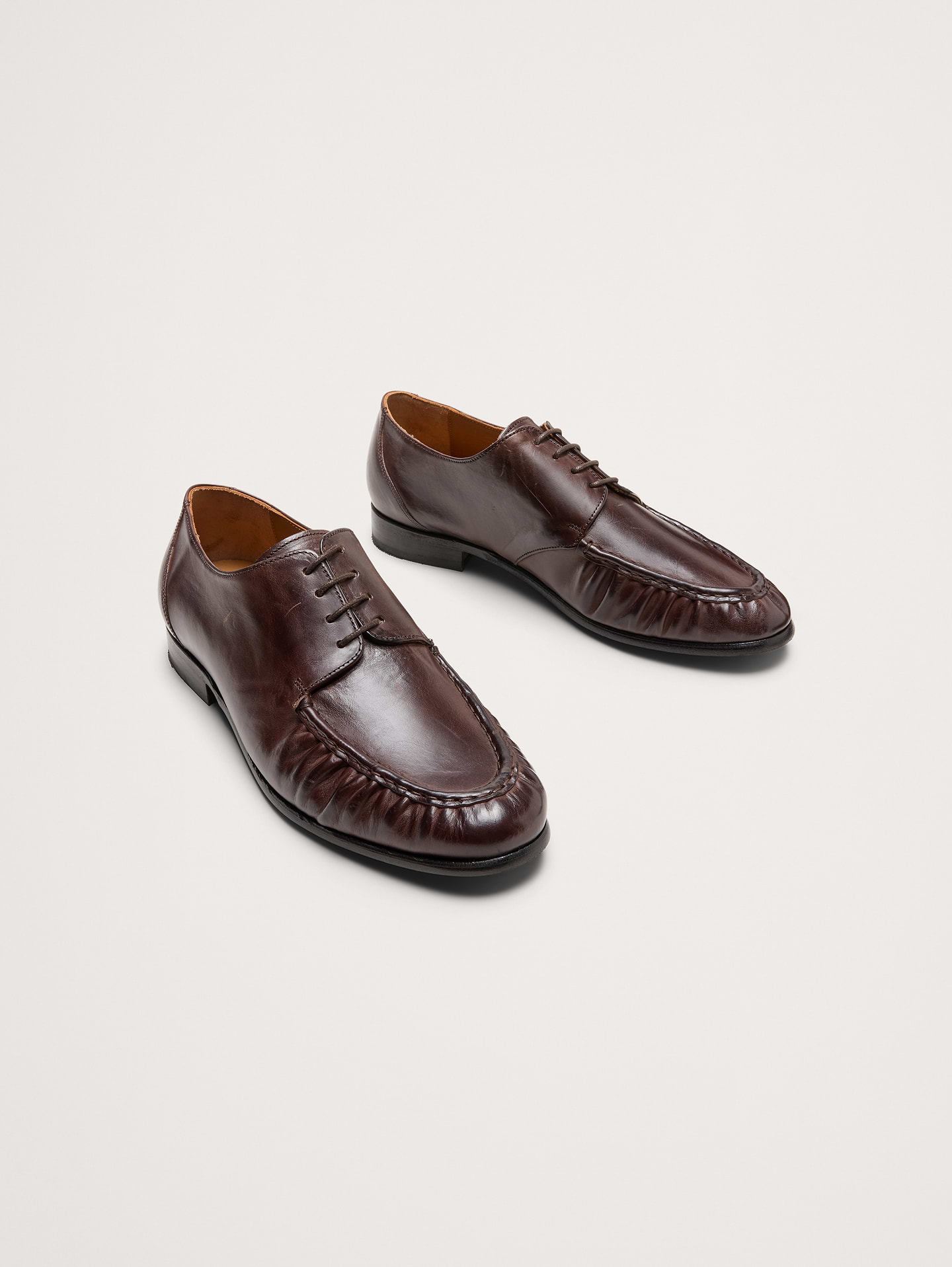 Image number 2 showing, Italian Leather Moc-Toe Derby Loafer