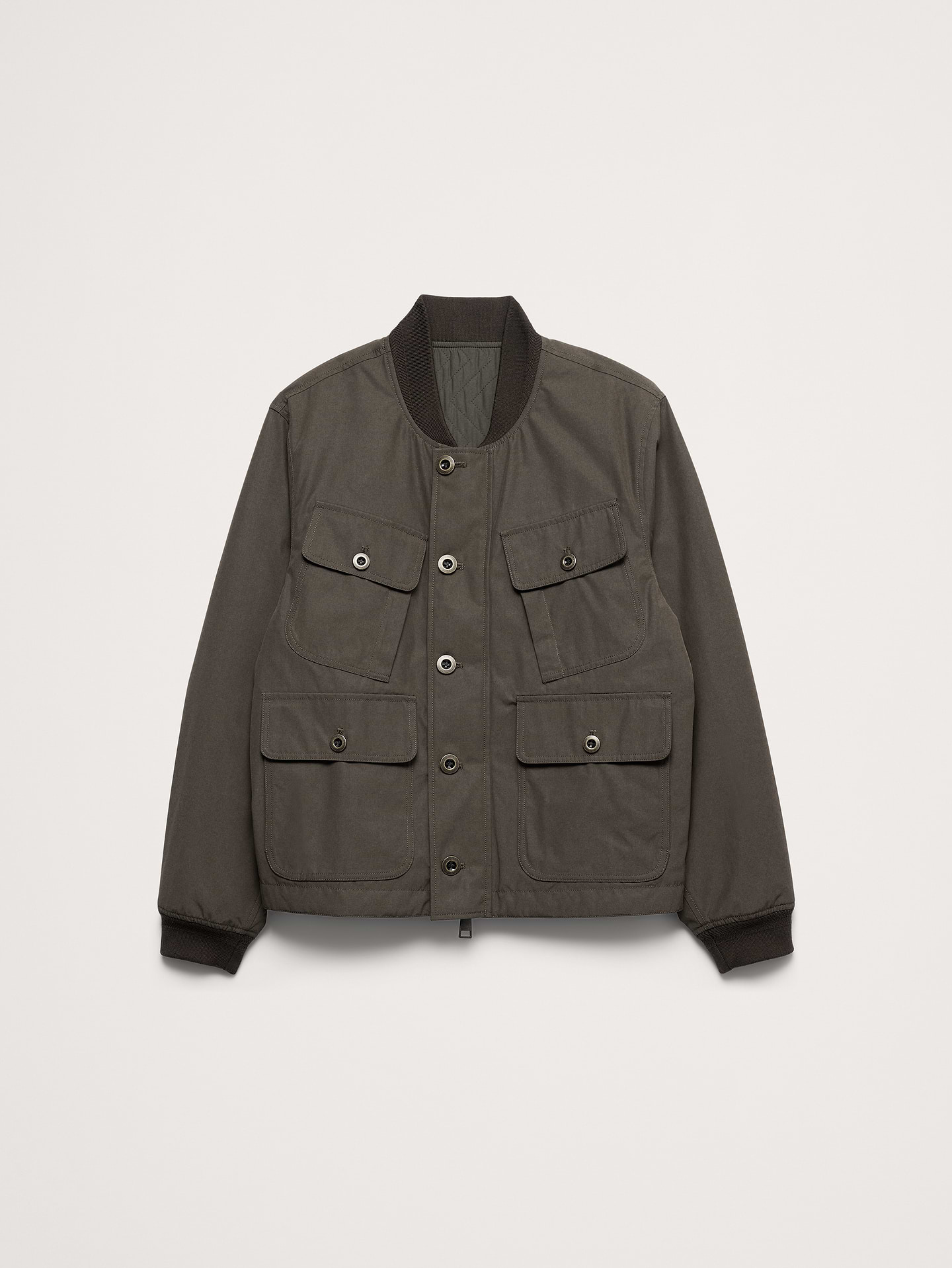 L'image numéro 5 présente Blouson d’aviateur matelassé réversible à chevrons