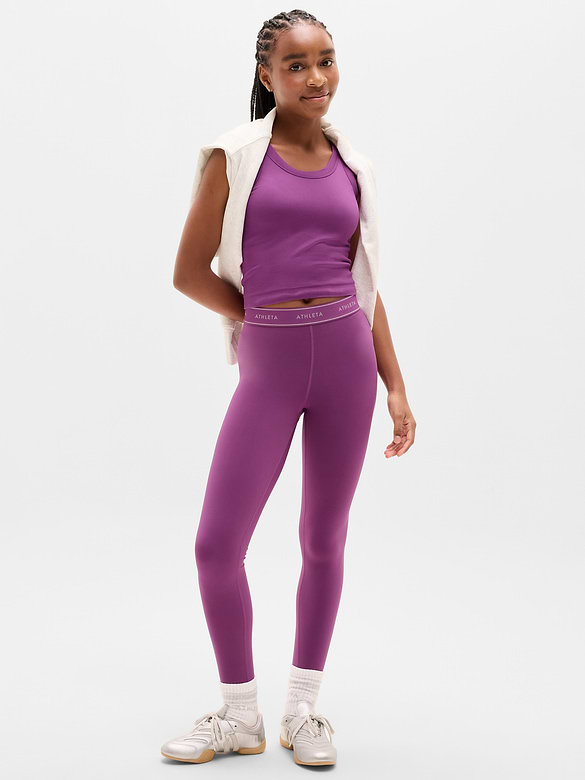 Athleta Girl High Rise Logo Chit Chat Legging