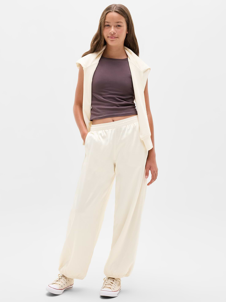 Image number 1 showing, Athleta Girl Run Free Satin Bubble Pant