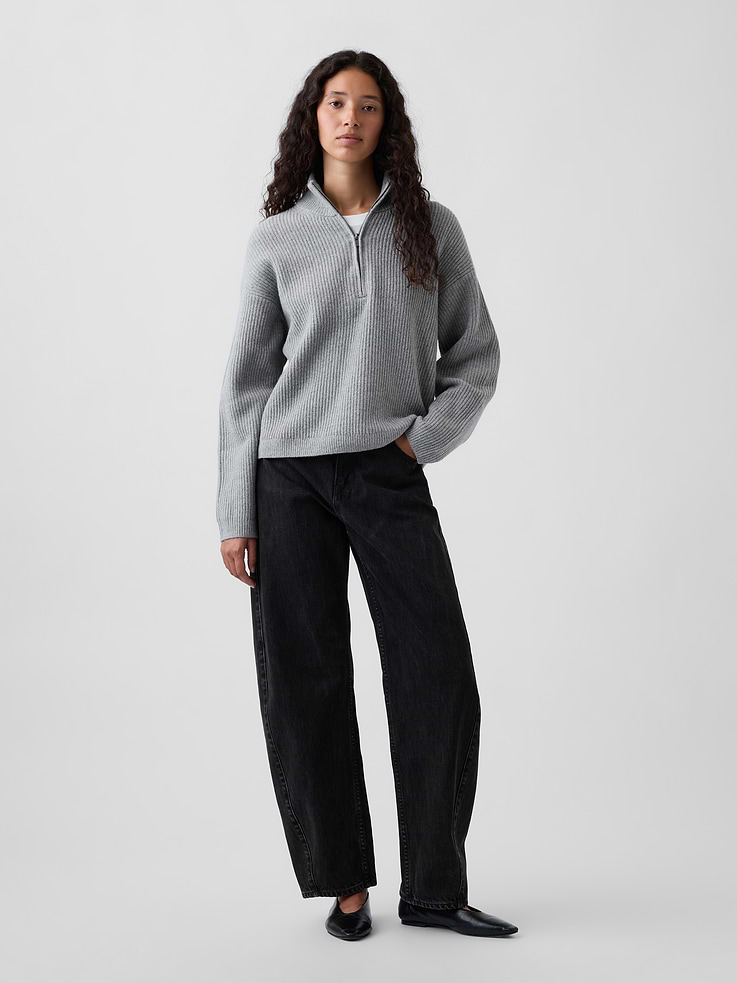 Image number 2 showing, CashSoft Oversized Half-Zip Pullover
