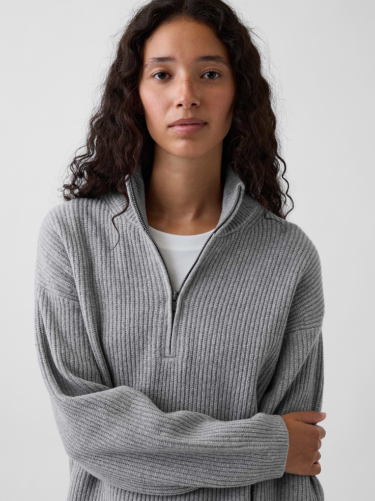 Image number 4 showing, CashSoft Oversized Half-Zip Pullover
