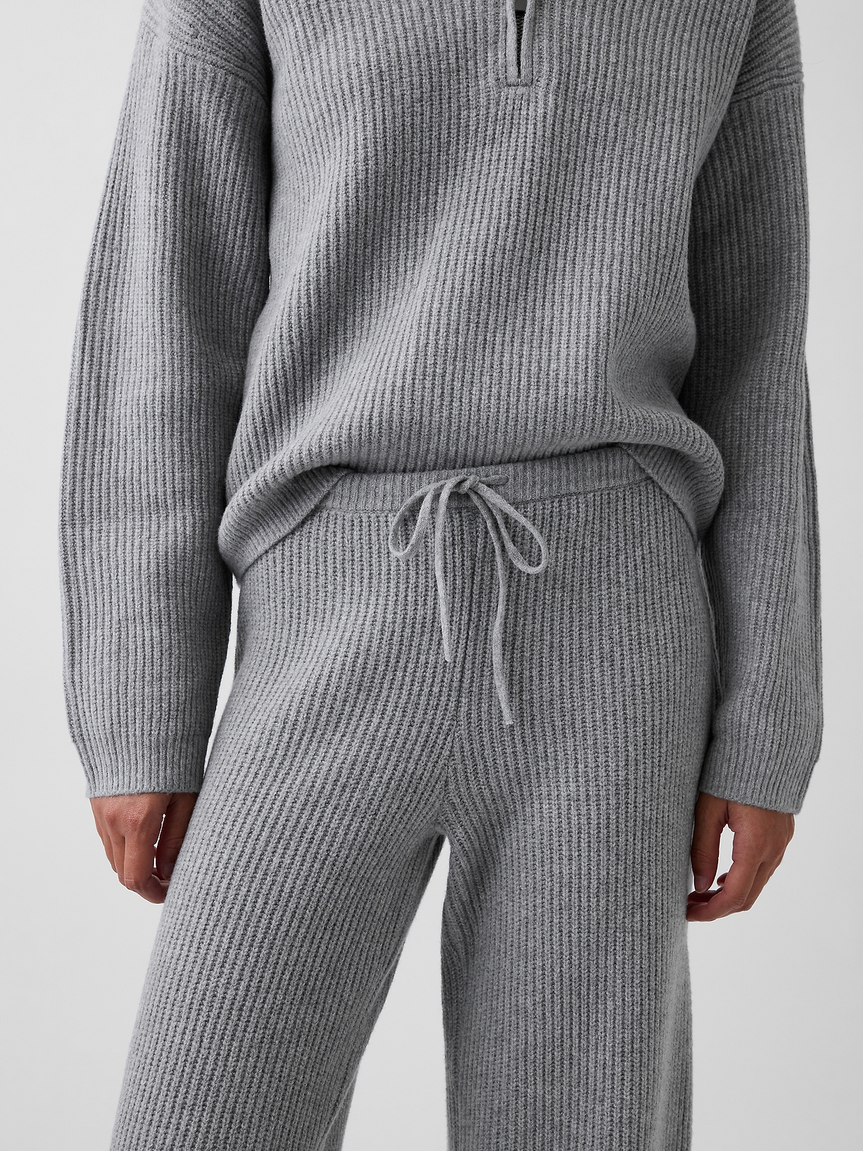 CashSoft Shaker-Stitch Loose Sweater Pants | Gap